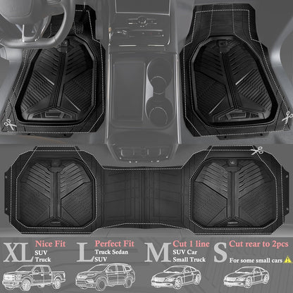 Universal Car Mat Set-All Black