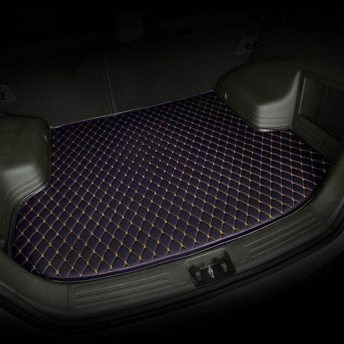 Custom car trunk mats Black & Orange